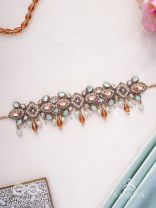 Maṇimalika- String of Jewels- Pastel-coloured choker with Beads & Gemstones set in a delicate pattern.