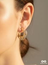 VINTAGE WHIMSY - DAINTY 18K GOLD PLATED ANTI-TARNISH EARRINGS INLAID WITH CUBIC ZICRONIA STONES