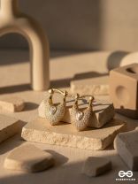 TEARDROPS FROM HEAVEN - 18K GOLD PLATED ANTI-TARNISH EARRINGS INLAID WITH CUBIC ZICRONIA STONES