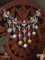 Vibhaati - The Minty Sparklers - Statement Gold And Green Embellished Earrings