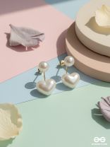 Heart's Whisper- Charming pearl ear Jacket