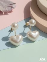 Heart's Whisper- Charming pearl ear Jacket