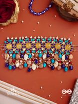 RANG TARANGINI – JAHNVI KAPOOR INSPIRED NECKPIECE WITH COLORFUL BEADS, STONES, PEARLS AND INTRICATE DESIGN