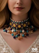 RANG TARANGINI – JAHNVI KAPOOR INSPIRED NECKPIECE WITH COLORFUL BEADS, STONES, PEARLS AND INTRICATE DESIGN