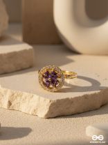 MAGICAL MYSTERY -  ANXIETY SPINNING RING INLAID WITH CUBIC ZICRONIA STONES