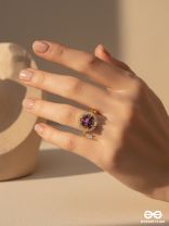 MAGICAL MYSTERY -  ANXIETY SPINNING RING INLAID WITH CUBIC ZICRONIA STONES