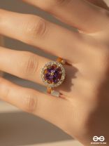 MAGICAL MYSTERY -  ANXIETY SPINNING RING INLAID WITH CUBIC ZICRONIA STONES