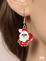SANTA CHARM - CHRISTMAS INSPIRED SANTA EARRINGS WITH ENAMEL