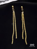 AURORA DRIZZLE - DELICATE GOLD STRAND DANGLERS