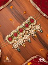 SURYAPRABHA - SUN’S AURA- LUXE HERITAGE KUNDAN CHOKER WITH PEARLS, BEADS AND GEMSTONES