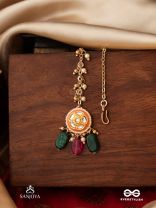 RANGKUSUMA - BLOOM OF COLORS- VIBRANT KUNDAN MAANGTIKA WITH BEADS, PEARLS AND ENAMELLING