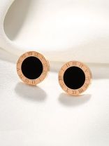 NOIR TIMEPIECE- TIMELESS BLACK AND GOLD STUDS