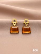 HONEY DROP- ELEGANT DROP EARRINGS WITH WARM AMBER GEMSTONES