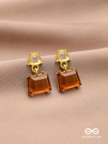HONEY DROP- ELEGANT DROP EARRINGS WITH WARM AMBER GEMSTONES