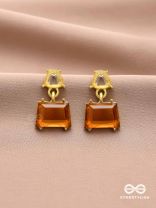 HONEY DROP- ELEGANT DROP EARRINGS WITH WARM AMBER GEMSTONES