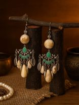 DESERT DREAM  –  OXIDISED BOHEMIAN DANGLERS