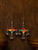 CARNIVAL BLOOM – MULTICOLOR FLORAL EARRINGS 