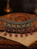 SUNSET FEST - ENAMELLED ANTIQUE NECKLACE