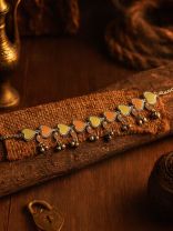 SUNBURST CHARM - ENAMELLED OXIDISED CHARM NECKLACE