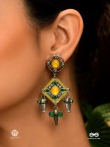 JALRANG – VIBRANT ENAMEL EARRINGS WITH FISH CHARMS