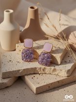 CRYSTAL BYTE – LILAC SHINE STUDS WITH CRYSTAL-CANDY STONES