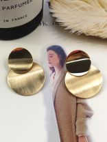 Glorious Golden Circles Geometric Earrings