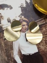 Glorious Golden Circles Geometric Earrings