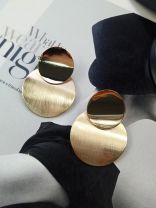 Glorious Golden Circles Geometric Earrings