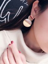 Glorious Golden Circles Geometric Earrings