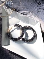 THE PARTY POPPERS ILLUMINATING STATEMENT HOOPS - Black