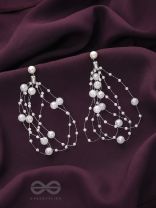 Precious Pearls of Snow Dangling Earrings