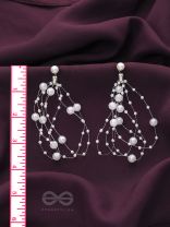 Precious Pearls of Snow Dangling Earrings
