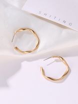 The Subtle Affirmation Golden Twists Hoop Earrings