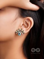 The Evil-Eye Protector Bedazzled Stud Earrings