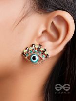 The Evil-Eye Protector Bedazzled Stud Earrings