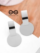 The Chic Geometry (Silver) - Statement Earrings
