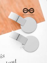 The Chic Geometry (Silver) - Statement Earrings