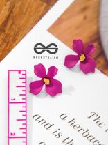 The Floral Finesse - Gorgeous Statement Studs (Cerise Pink)