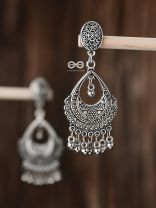 The Ethnic Intricate Delight - Oxidised Boho Earrings