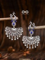 The Fabulous Fanning Peacock (Sapphire Blue) - Embellished Oxidised Collection