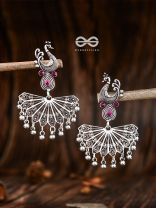 The Fabulous Fanning Peacock (Ruby Red) - Embellished Oxidised Collection