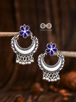 The Floral Moon - Sapphire Blue - The Embellished Oxidised Collection