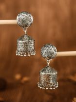 The Intricate Sophistication - Oxidised Boho Earrings