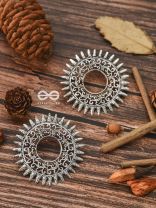 The Motif Sun Oxidised Boho Earrings
