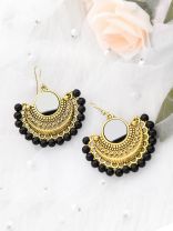 The Elegant Tribals - Golden Oxidised Earrings