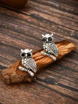 The Owl on a Branch - Tiny Trinket Earrings