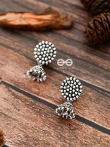 The Little Dotted Circled Jhumkis - Tiny Trinket Earrings