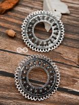 The Floral Sun - Oxidised Boho Earrings