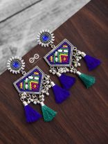 The Playful Desire (Blue Hues) - The Embroidered Oxidised Collection