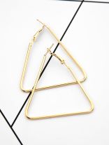 The Everyday Chic - Oversized Triangle Hoops - Golden